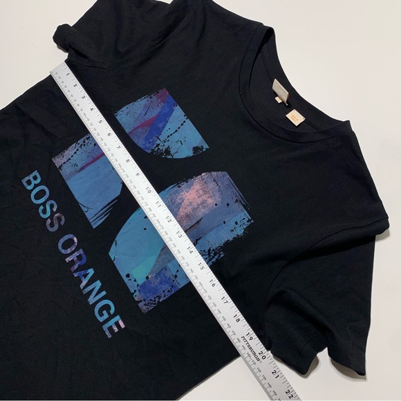 Hugo Boss Orange Black T Shirt Mens Size L - Picture 5 of 6